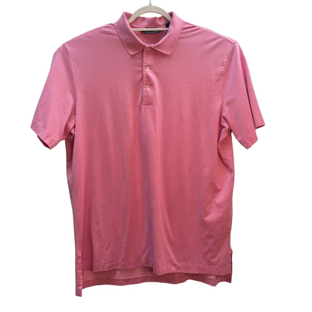 Polo Golf Ralph Lauren Mens Pink Performance Polo Shirt XL Made‎ in Peru